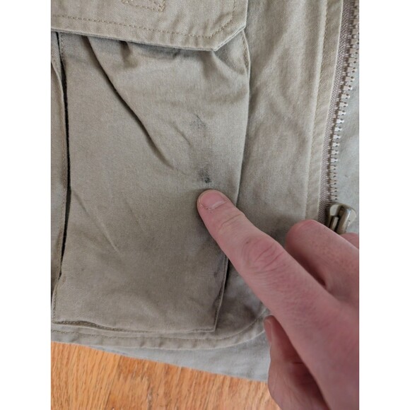 Vintage Banana Republic Vest Men's Medium Beige Vented Cargo Photo Safari Fish - Picture 6 of 9
